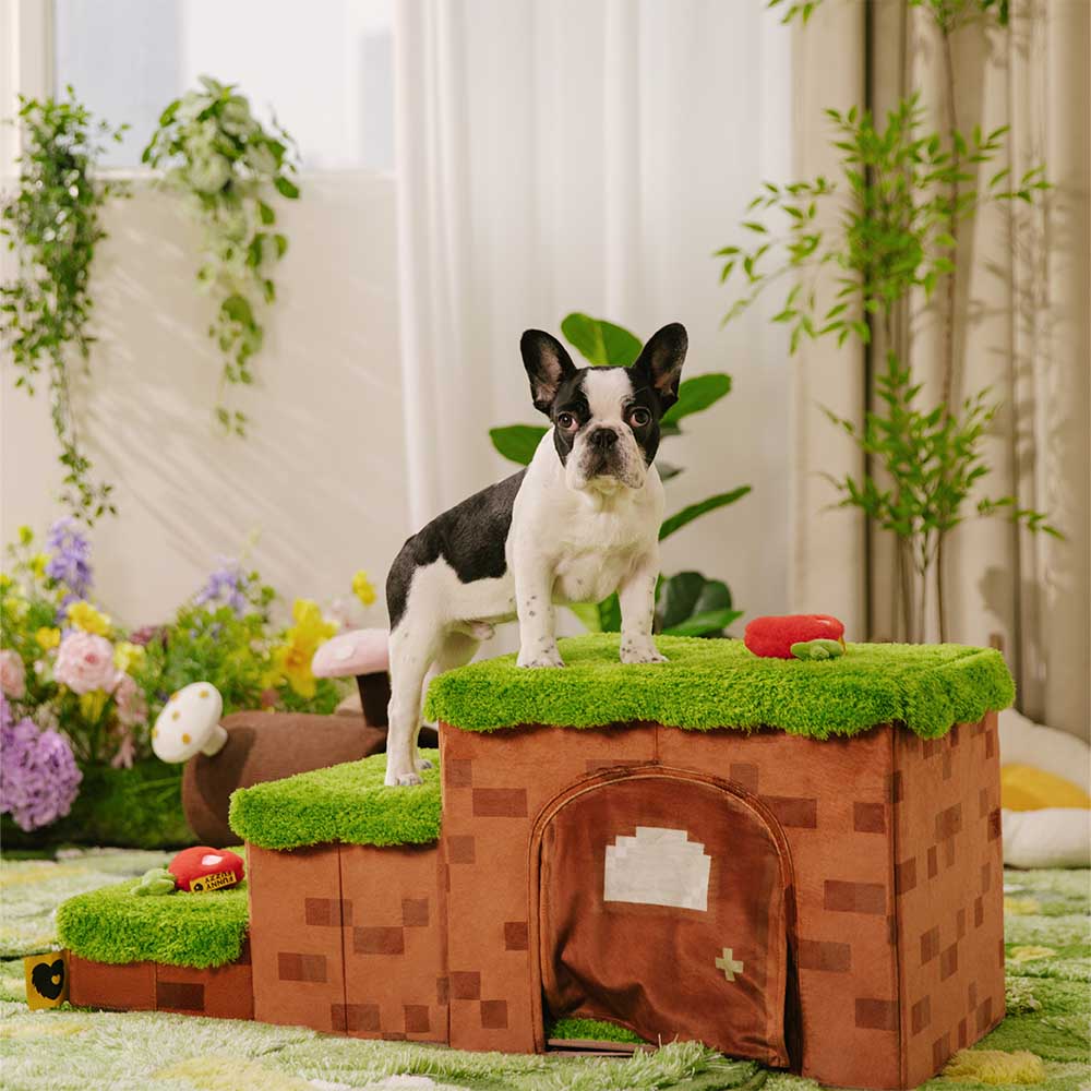 Retro Pixel Handcrafted Foldable Pet Stairs With Storage - Blocky Pa... detail view 10 | Petix pet supplies for dogs and cats