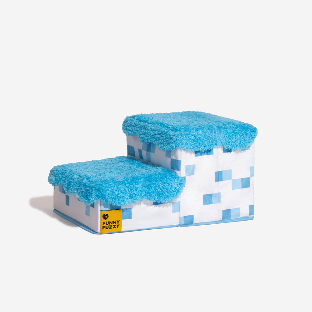 Retro Pixel Handcrafted Foldable Pet Stairs With Storage - Blocky Pa... detail view 21 | Petix pet supplies for dogs and cats