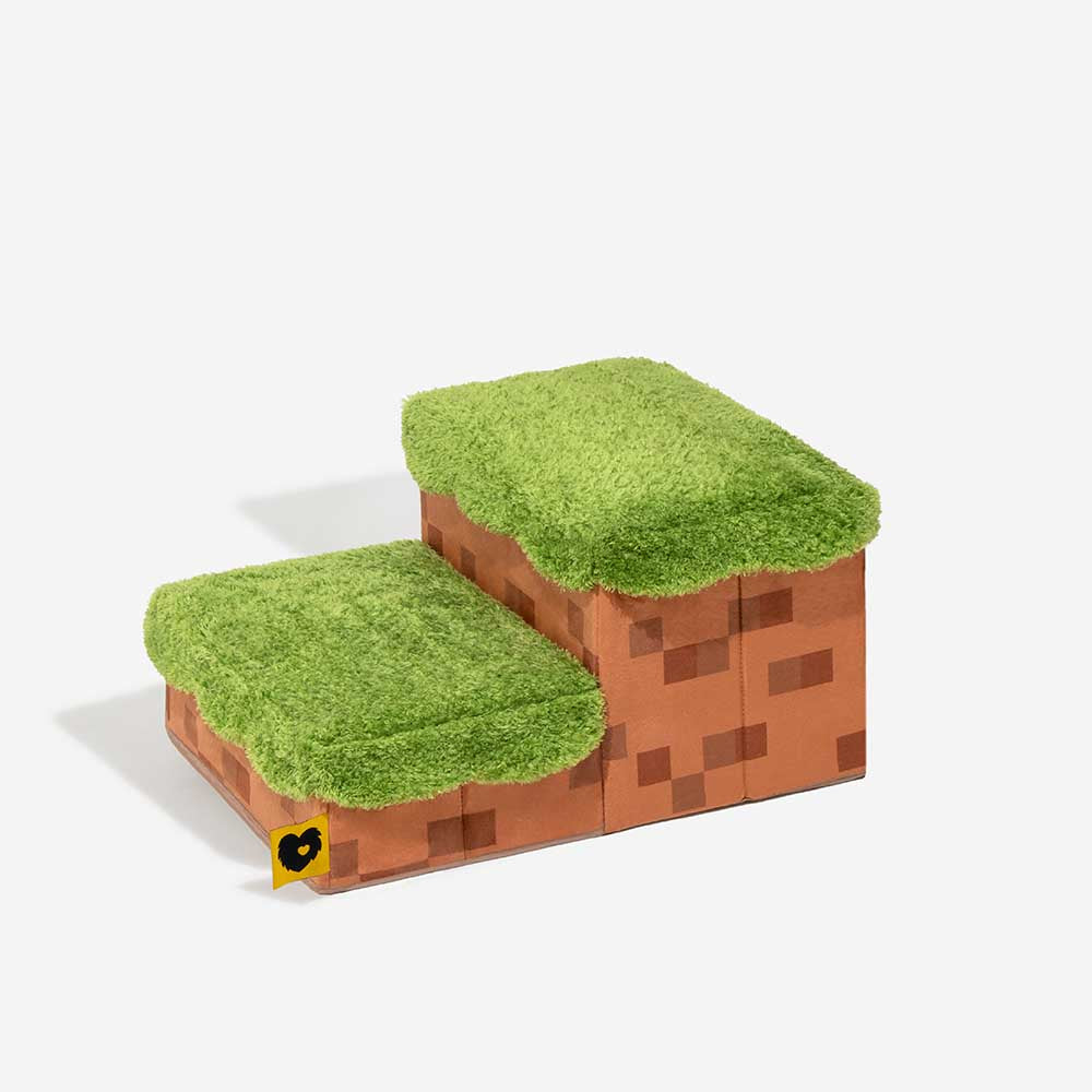 Retro Pixel Handcrafted Foldable Pet Stairs With Storage - Blocky Pa... detail view 17 | Petix pet supplies for dogs and cats