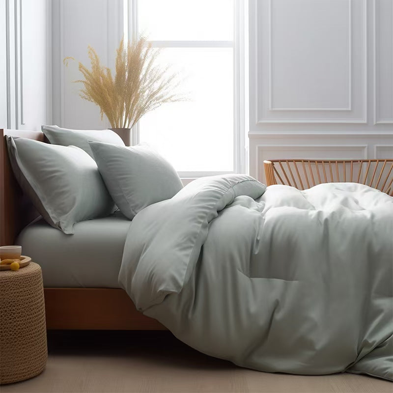 Comfortable Luxury Sateen 100% Bamboo Duvet Cover Bed Sheet Set - Bed... detail view 3 | Petix pet supplies for dogs and cats