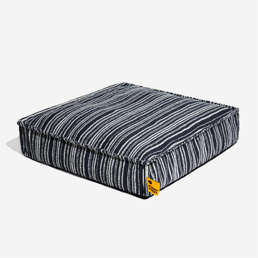 SnugNest Textured Stripe Storage Ottoman Dog Bed - Dog Beds detail view 3 | Petix pet supplies for dogs and cats