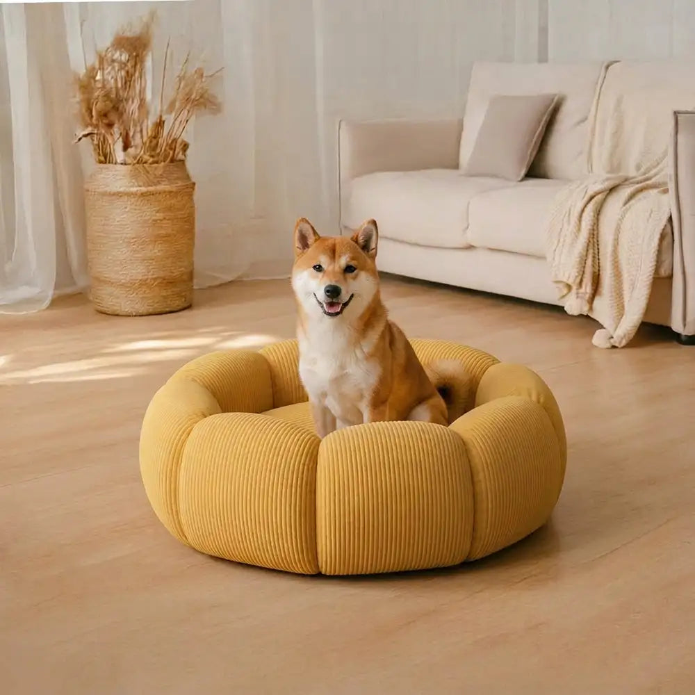 Soft Neck Support Washable Round Cat Bed Dog Bed - Dog Beds detail view 3 | Petix pet supplies for dogs and cats