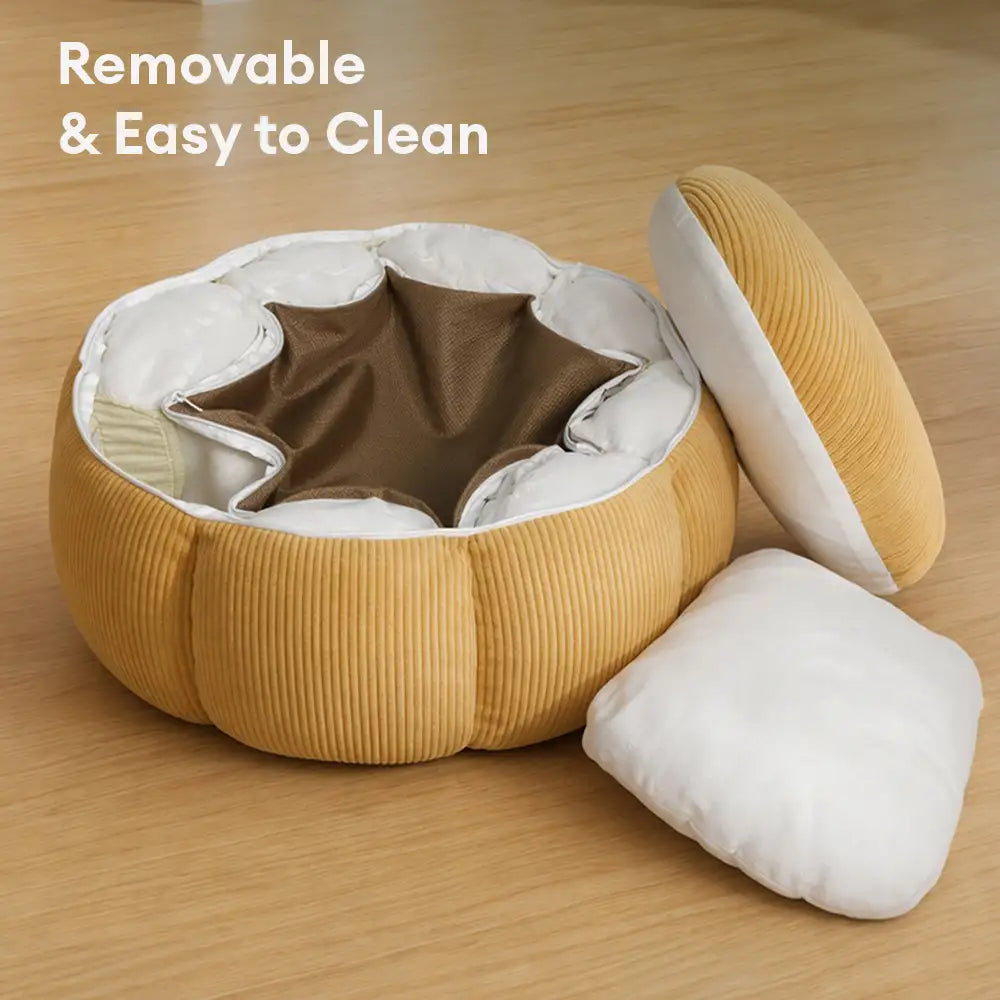 Soft Neck Support Washable Round Cat Bed Dog Bed - Dog Beds detail view 8 | Petix pet supplies for dogs and cats