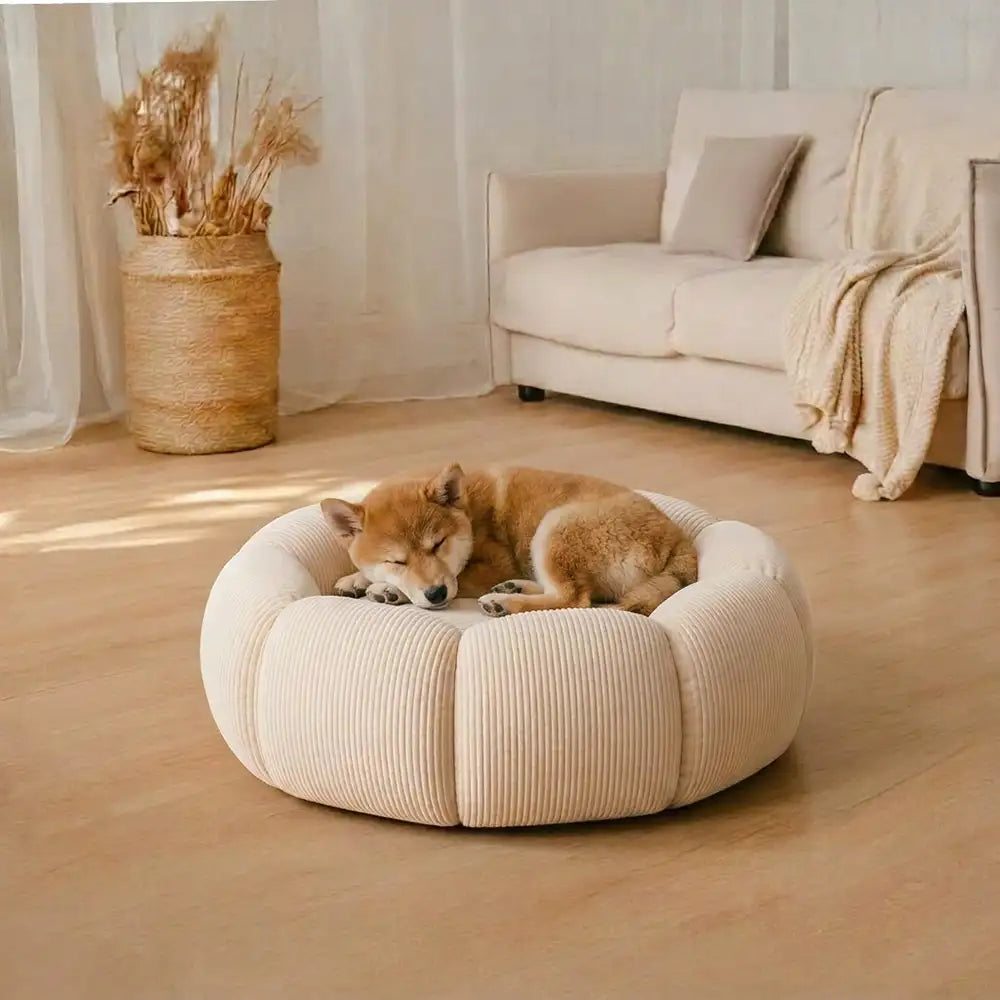 Soft Neck Support Washable Round Cat Bed Dog Bed - Dog Beds detail view 7 | Petix pet supplies for dogs and cats