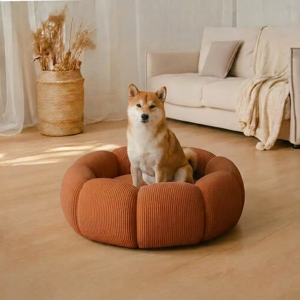 Soft Neck Support Washable Round Cat Bed Dog Bed - Dog Beds detail view 2 | Petix pet supplies for dogs and cats