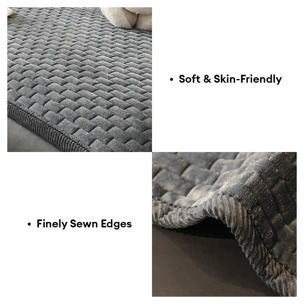 Soft Plush Scratch-Resistant Pet Mat Non-Slip Couch Cover - Couch Cover detail view 6 | Petix pet supplies for dogs and cats