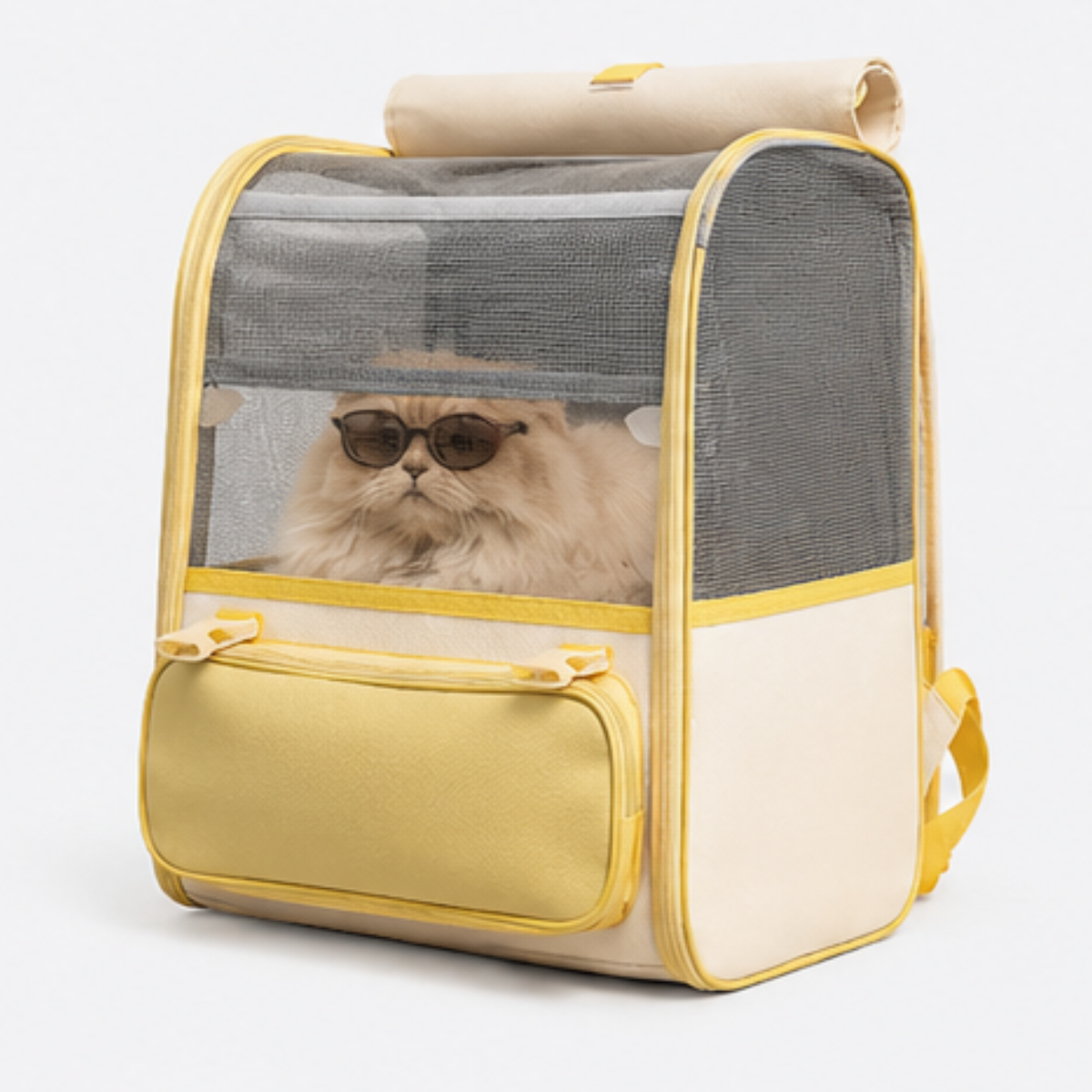 Spacious Lightweight Cat Carrier Backpack with Transparent Window - P... detail view 3 | Petix pet supplies for dogs and cats