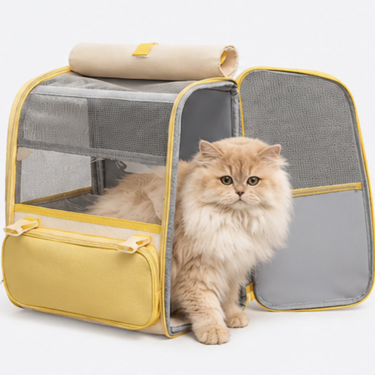 Spacious Lightweight Cat Carrier Backpack with Transparent Window - P... detail view 2 | Petix pet supplies for dogs and cats