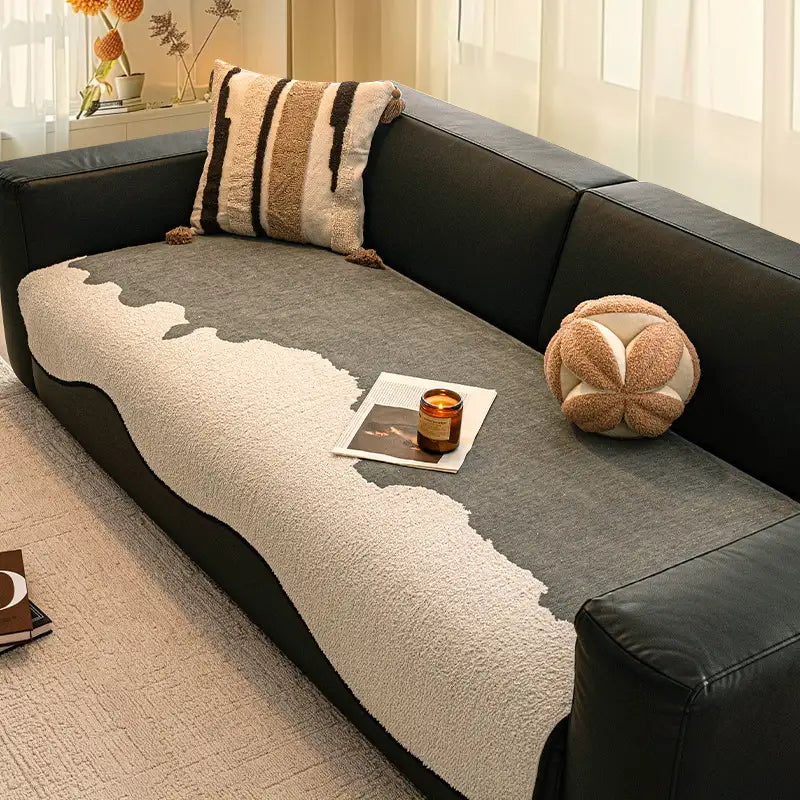 Stylish Irregular Contrast Chenille Scratch-Resistant Non-Slip Couch... detail view 6 | Petix pet supplies for dogs and cats