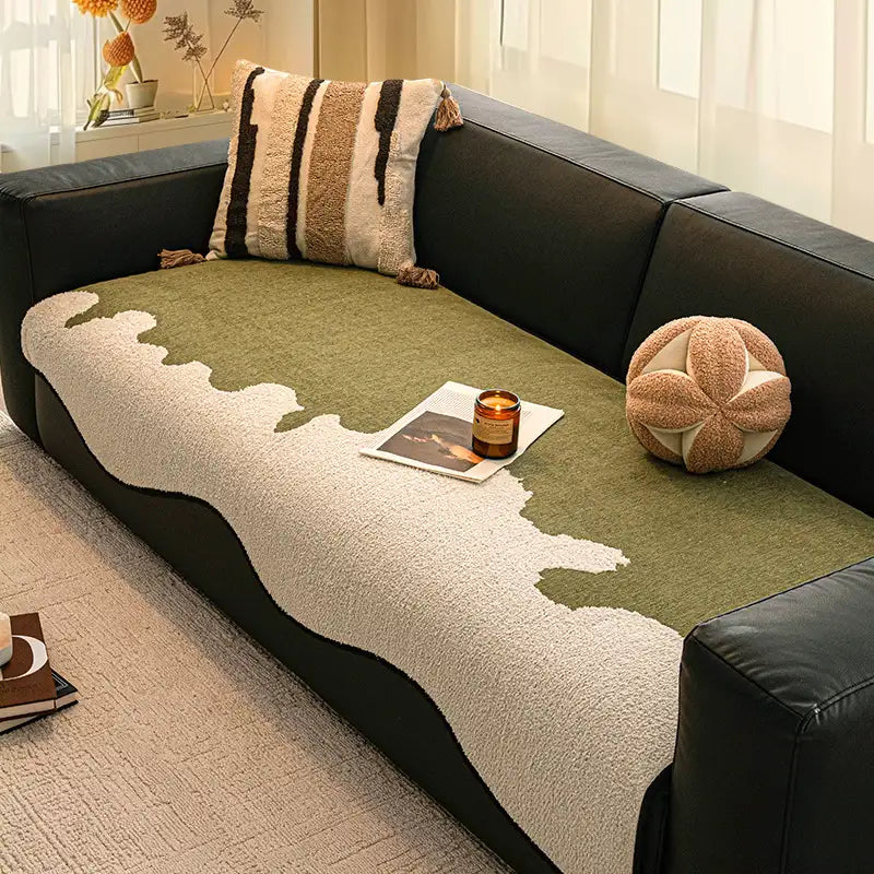 Stylish Irregular Contrast Chenille Scratch-Resistant Non-Slip Couch... detail view 3 | Petix pet supplies for dogs and cats