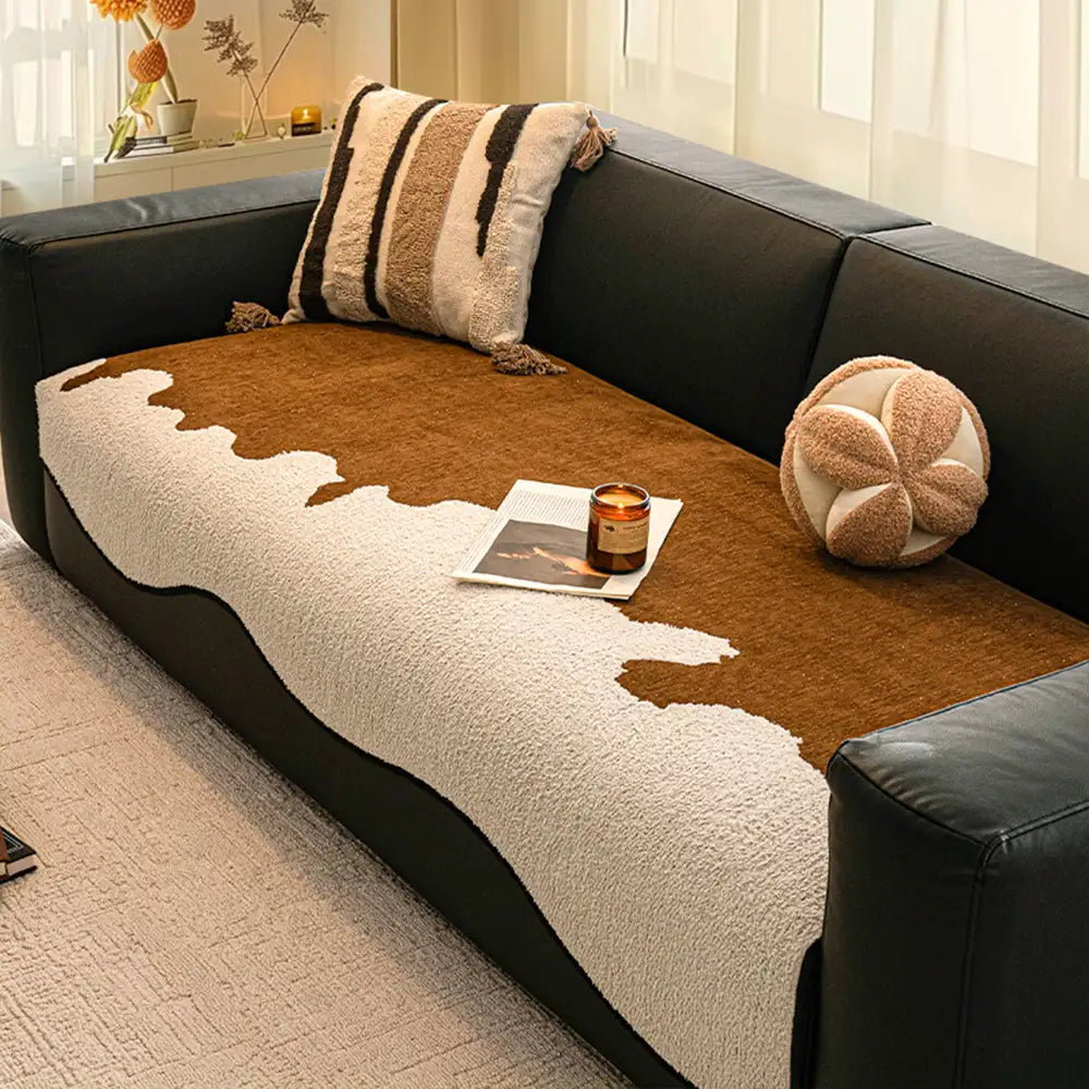Stylish Irregular Contrast Chenille Scratch-Resistant Non-Slip Couch... detail view 9 | Petix pet supplies for dogs and cats
