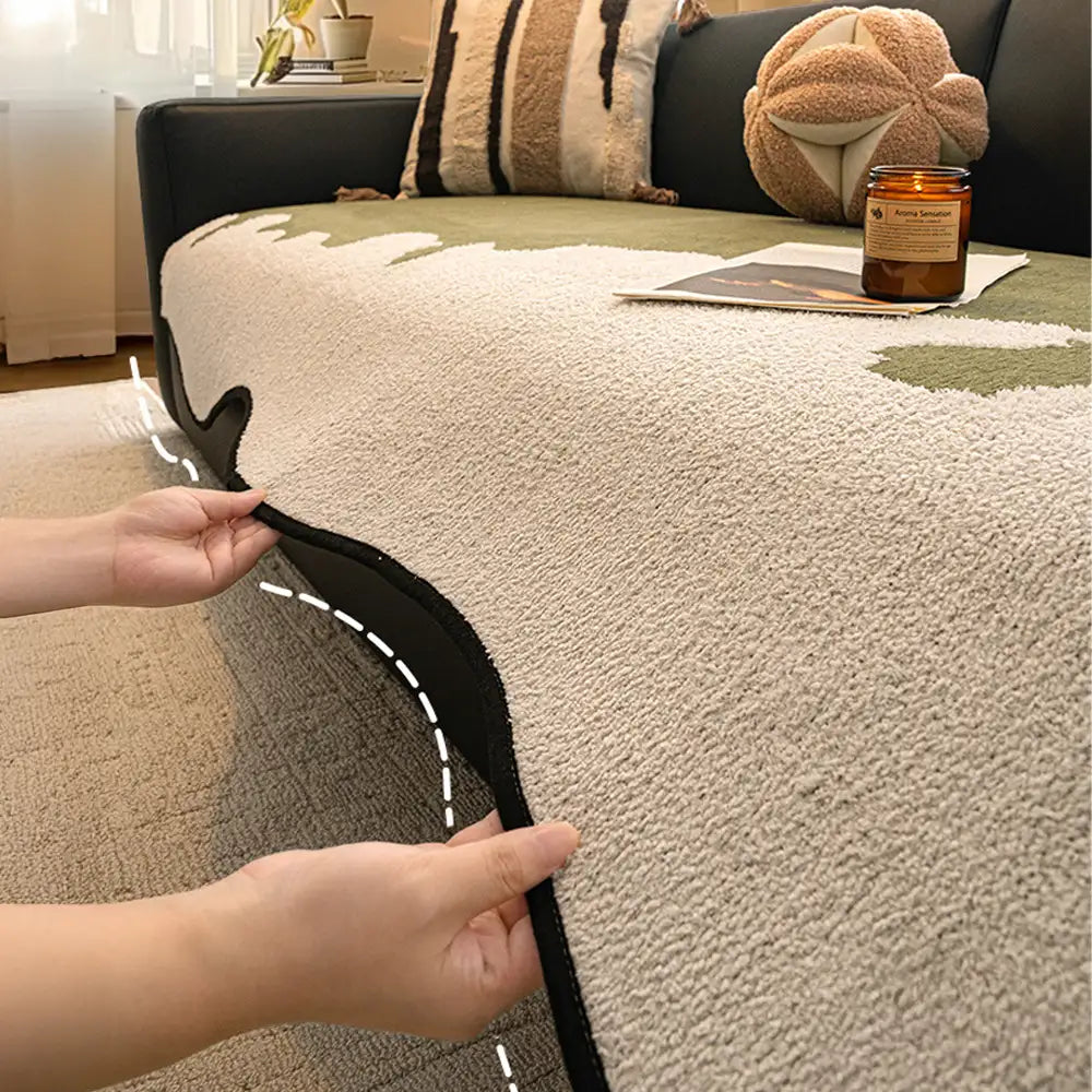Stylish Irregular Contrast Chenille Scratch-Resistant Non-Slip Couch... detail view 11 | Petix pet supplies for dogs and cats
