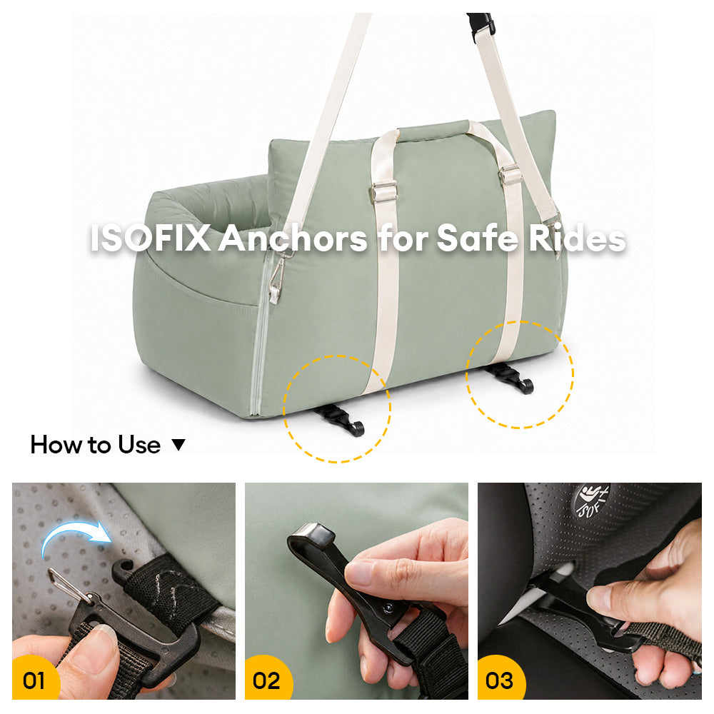 Waterproof ISOFIX Dog Car Seat Bed with LATCH System - First Class... detail view 2 | Petix pet supplies for dogs and cats