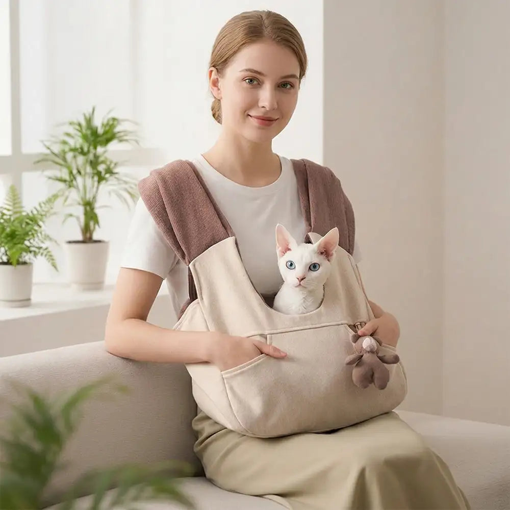 Versatile Pocket Portable Pet Front Backpack Cat Sling Chest Carrier... detail view 8 | Petix pet supplies for dogs and cats