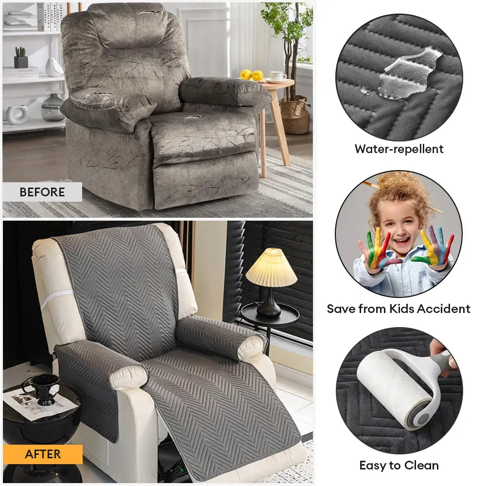 Water-Repellent Furniture Protection Recliner Couch Cover with Elasti... detail view 3 | Petix pet supplies for dogs and cats