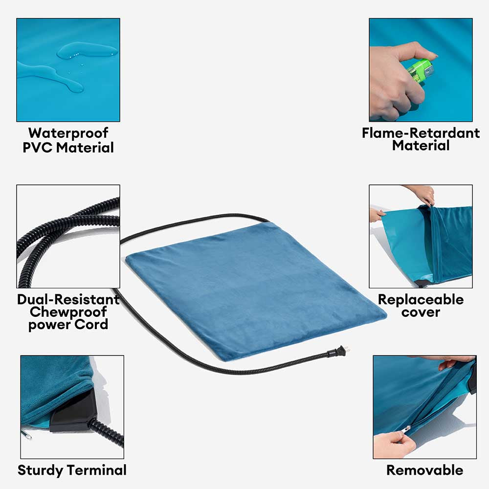 Electrical Pet Heated Pad - Waterproof＆Chewproof For Safe Warmth - Do... detail view 4 | Petix pet supplies for dogs and cats