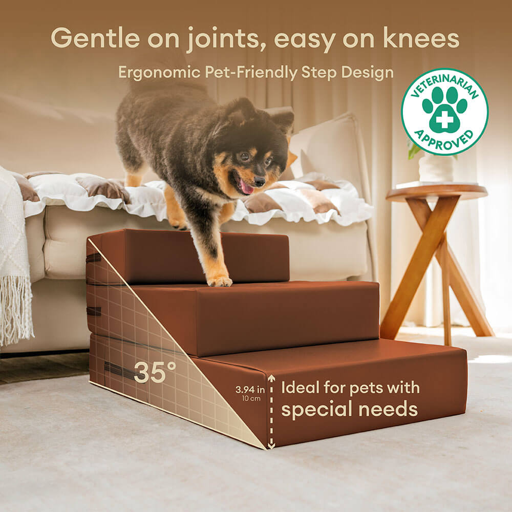 Waterproof Washable PU Leather Modular Multi-Level Pet Stairs - Dog S... detail view 2 | Petix pet supplies for dogs and cats