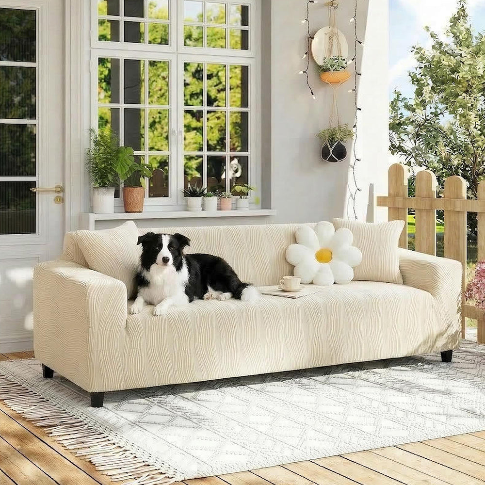 Jacquard Stretch Full-Cover Anti-scratch Outdoor Couch Cover - Couch... detail view 8 | Petix pet supplies for dogs and cats