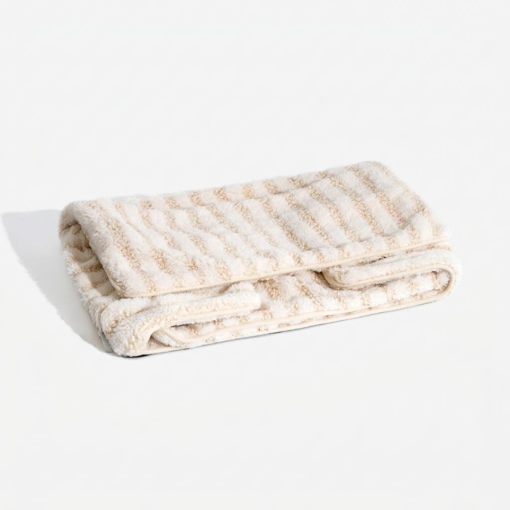 Trendy Striped Faux Lambswool Double Layer Dog & Cat Sofa Bed - Outdoor