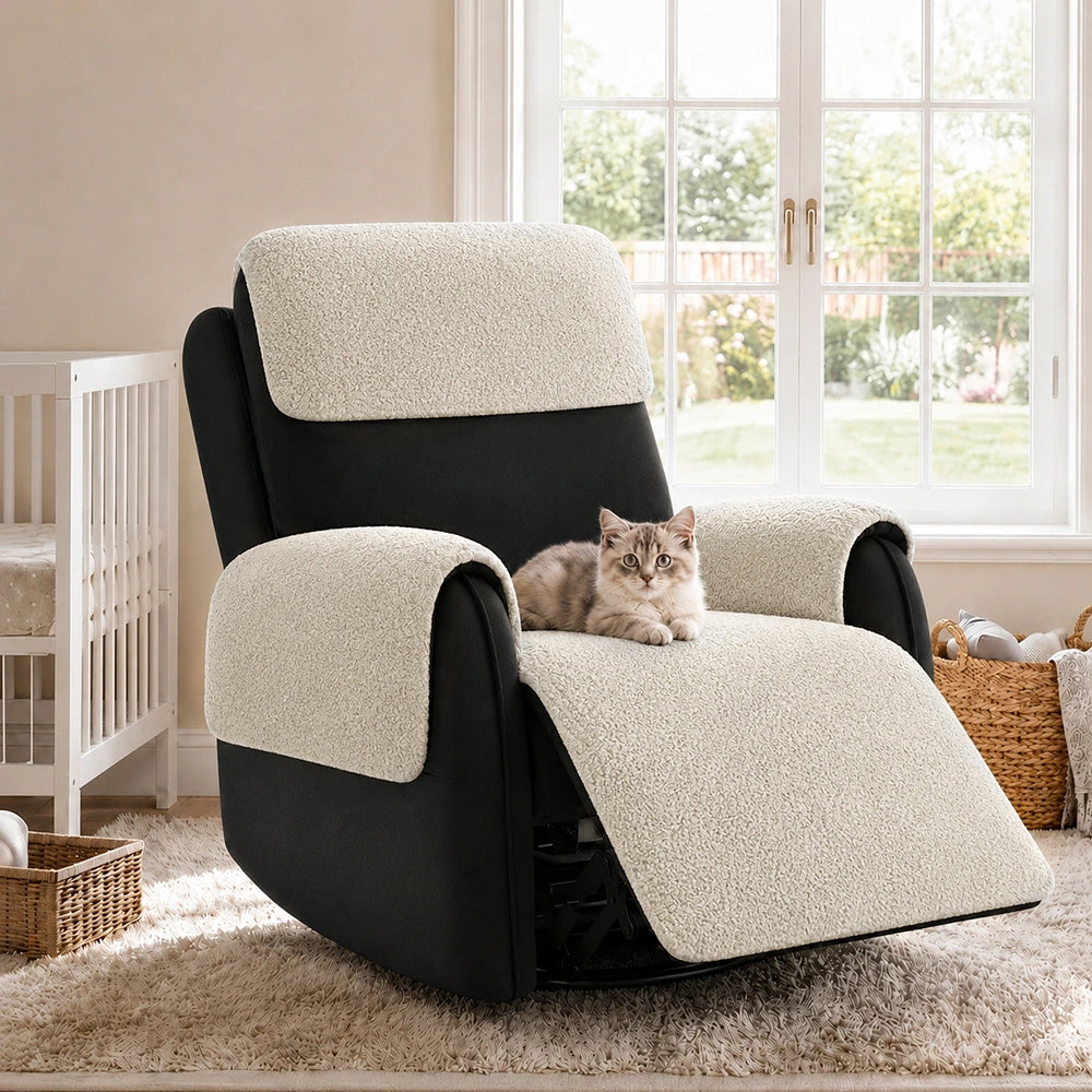 All-Season Breathable Chenille Scratch-Resistant Recliner Slipcover... detail view 5 | Petix pet supplies for dogs and cats