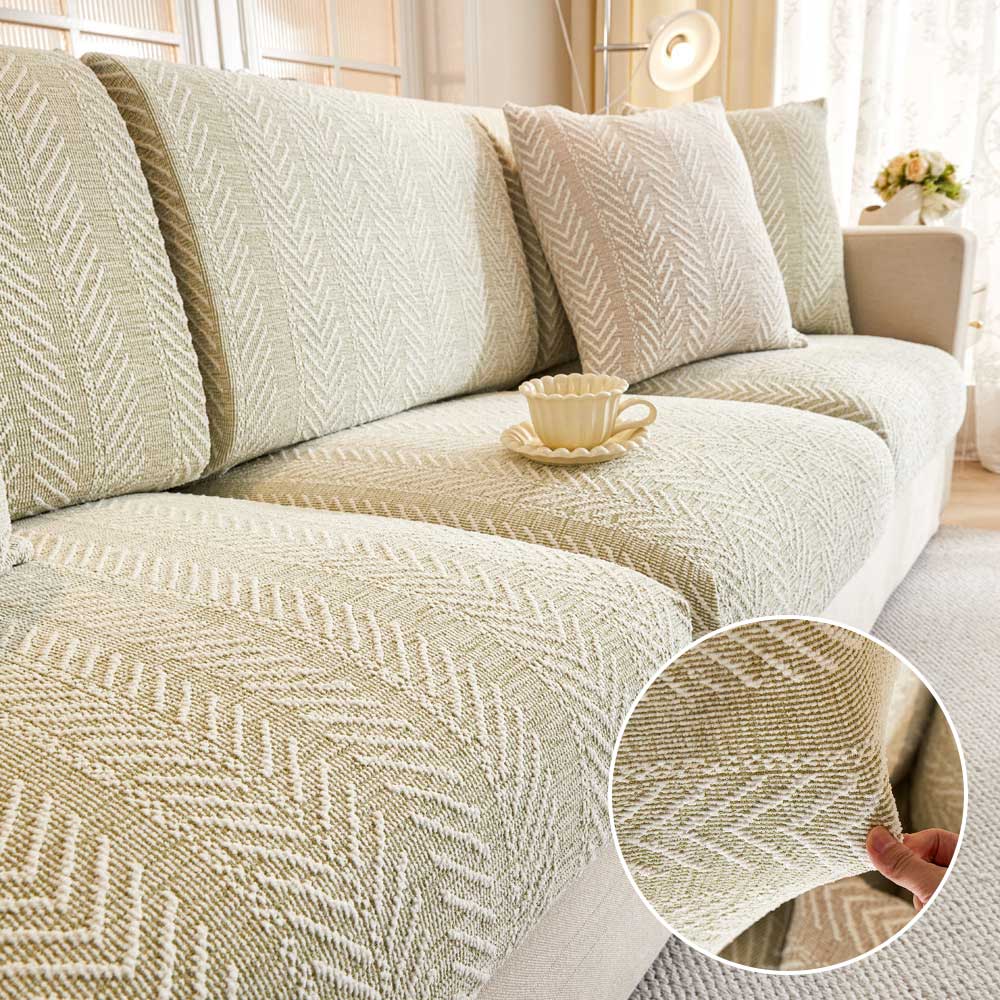 Herringbone Chenille Anti-Slip Magic Couch Cover - Couch Cover detail view 4 | Petix pet supplies for dogs and cats