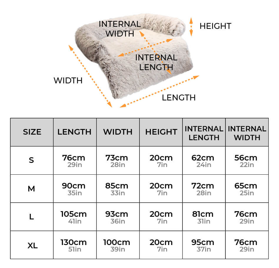 Calming Furniture Protector Dog Bed - Fuzzy Backrest - Couch Cover main product image | Petix pet supplies for dogs and cats