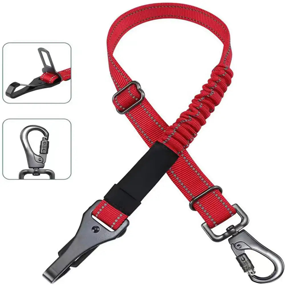 3 in 1 Dog Car Seat Belt Bungee With 360° Lockable Buckle & Hook Latch – Car Accessori… | Petix pet supplies for dogs and cats