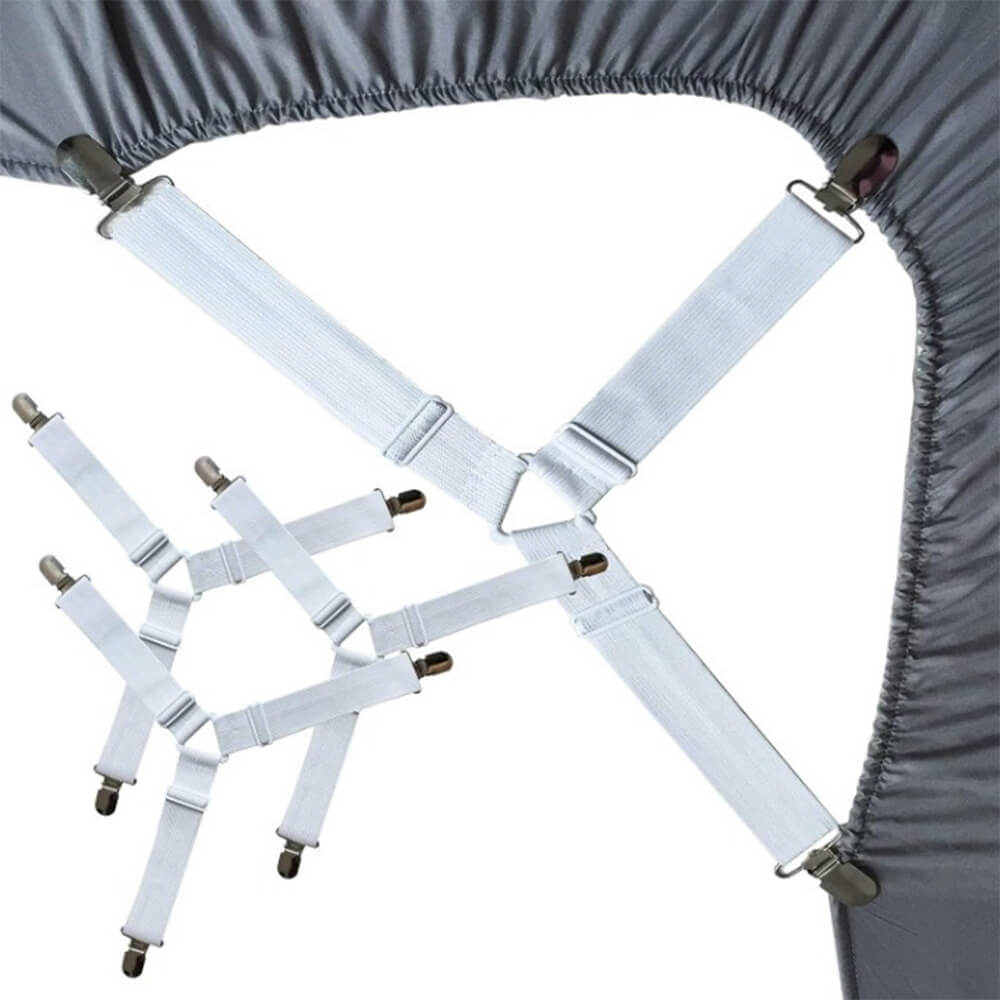 Adjustable Non-Slip Elastic Bed Sheet Straps with Metal Clips – Bedding (main) | Petix pet supplies for dogs and cats