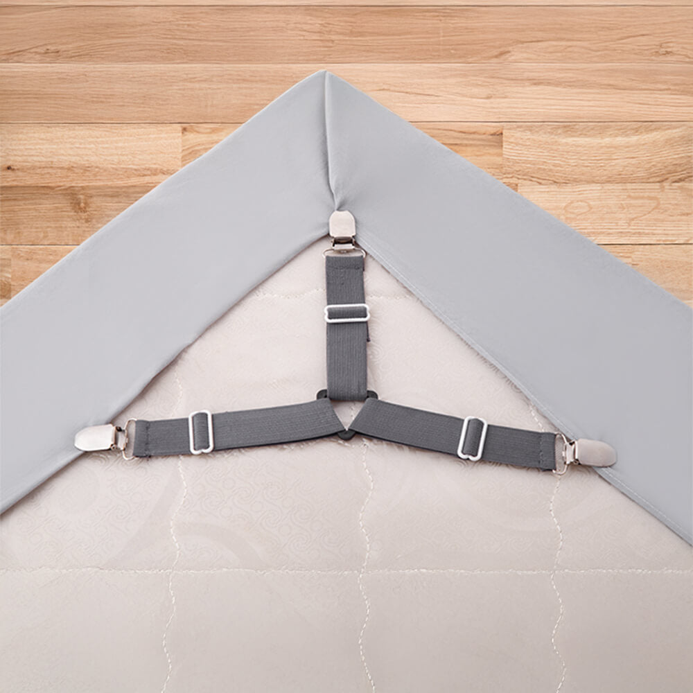 Adjustable Non-Slip Elastic Bed Sheet Straps with Metal Clips – Bedding (view 2) | Petix pet supplies for dogs and cats