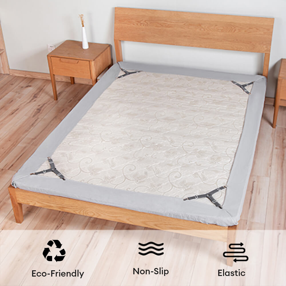 Adjustable Non-Slip Elastic Bed Sheet Straps with Metal Clips – Bedding (view 5) | Petix pet supplies for dogs and cats