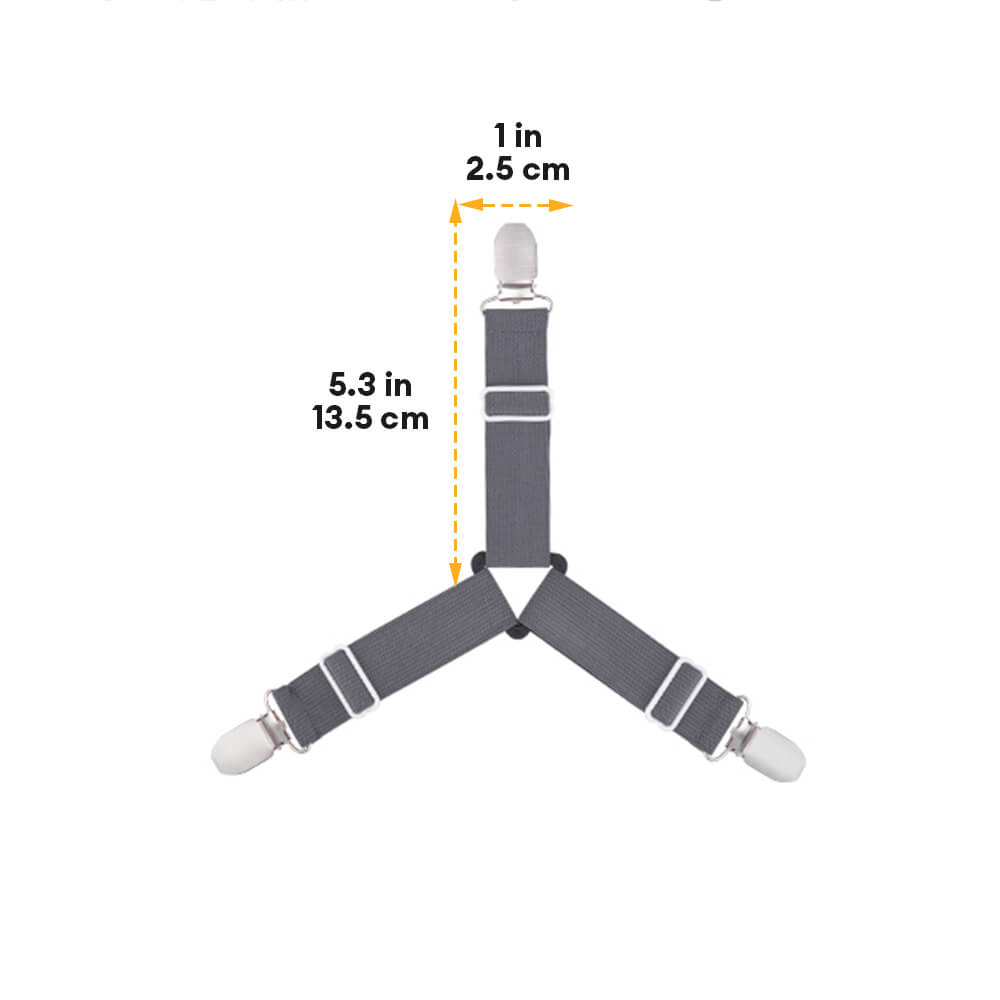 Adjustable Non-Slip Elastic Bed Sheet Straps with Metal Clips – Bedding (view 9) | Petix pet supplies for dogs and cats