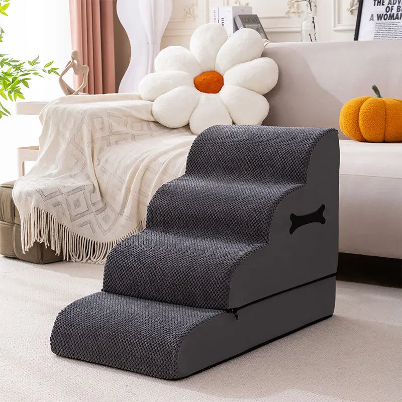 Adjustable Non-Slip Washable Soft Dog Stairs with Gentle Ramp – Dog Stairs (view 11) | Petix pet supplies for dogs and cats