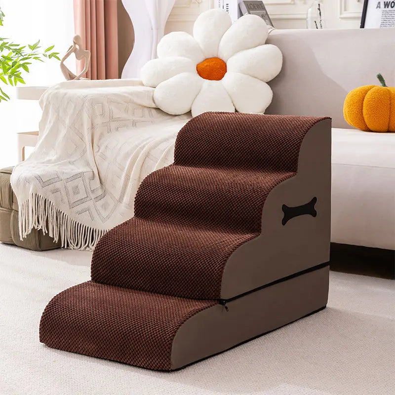 Adjustable Non-Slip Washable Soft Dog Stairs with Gentle Ramp – Dog Stairs (view 14) | Petix pet supplies for dogs and cats