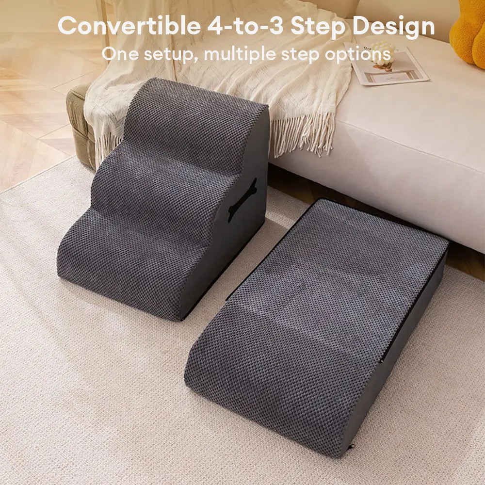 Adjustable Non-Slip Washable Soft Dog Stairs with Gentle Ramp – Dog Stairs (view 3) | Petix pet supplies for dogs and cats