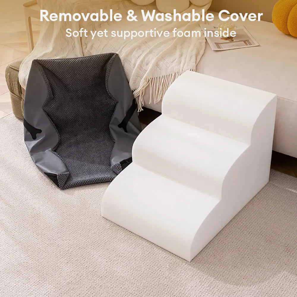 Adjustable Non-Slip Washable Soft Dog Stairs with Gentle Ramp – Dog Stairs (view 5) | Petix pet supplies for dogs and cats