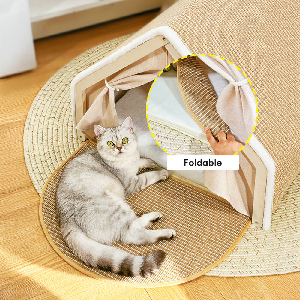 All-in-One Cat Tent with Scratching Roof and Cozy Sleeping Area – Cat Beds (view 4) | Petix pet supplies for dogs and cats