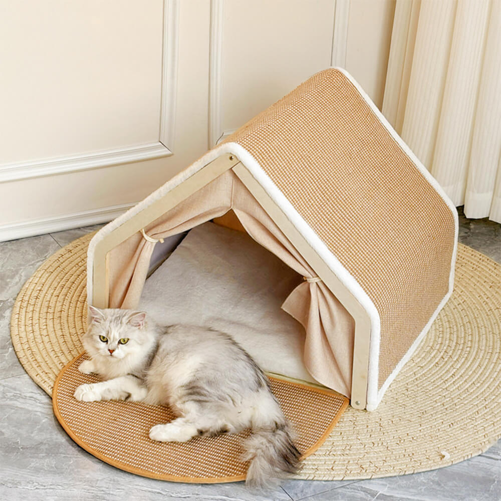 All-in-One Cat Tent with Scratching Roof and Cozy Sleeping Area – Cat Beds (view 8) | Petix pet supplies for dogs and cats