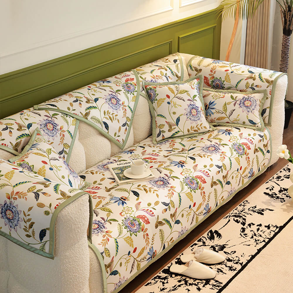 All-Season Cooling Pastoral Floral Couch Cover – Couch Cover (view 7) | Petix pet supplies for dogs and cats