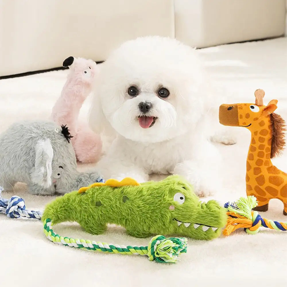 Animal Series Plush Squeak Dog Teething Toy – Dog Toys (view 2) | Petix pet supplies for dogs and cats