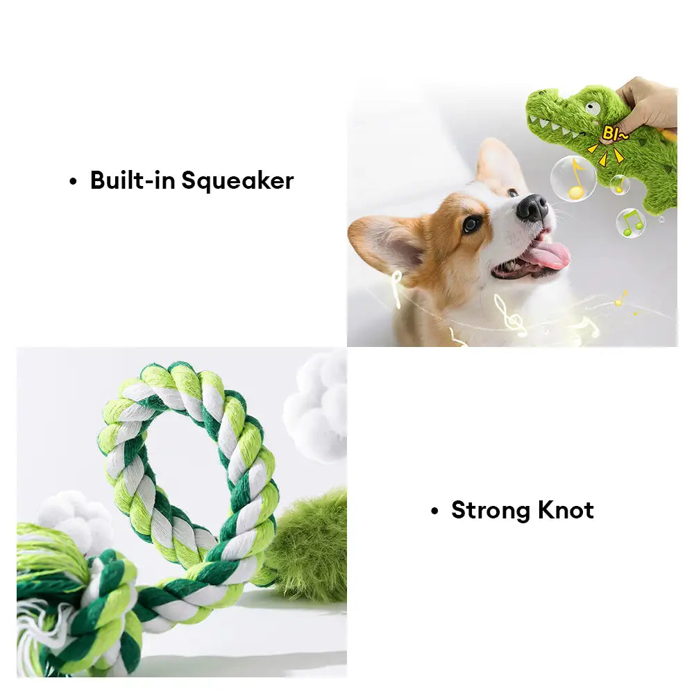 Animal Series Plush Squeak Dog Teething Toy – Dog Toys (view 6) | Petix pet supplies for dogs and cats