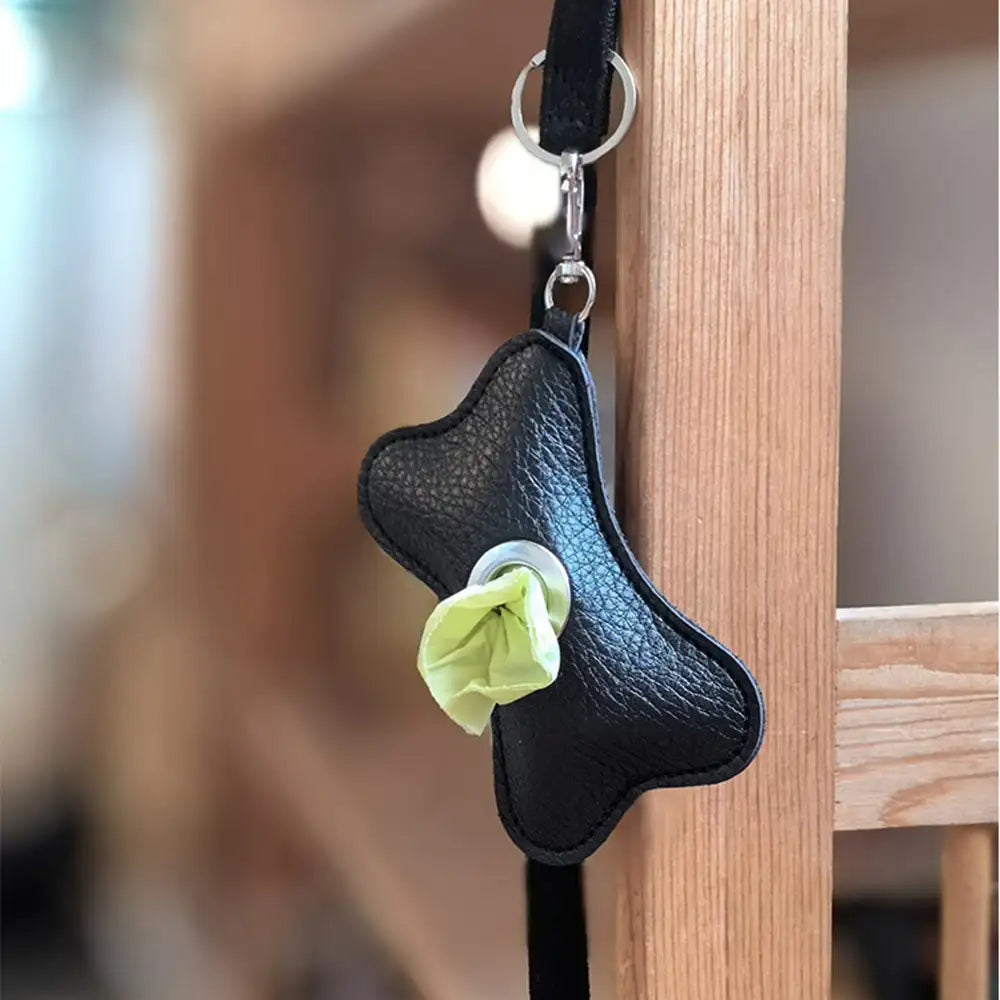 Bone-shaped Portable PU Leather Dog Poop Bag Dispenser – Pet Waste Bags & Dispensers &… | Petix pet supplies for dogs and cats