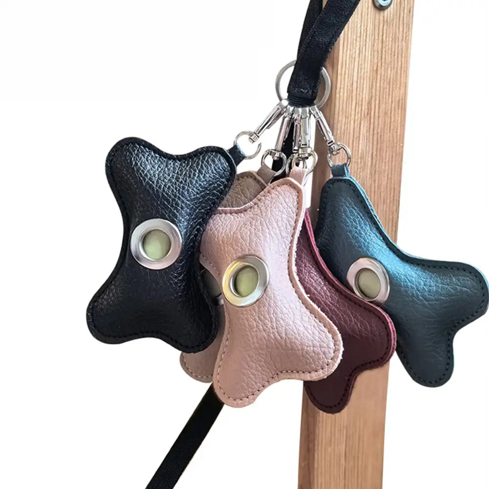 Bone-shaped Portable PU Leather Dog Poop Bag Dispenser – Pet Waste Bags & Dispensers &… | Petix pet supplies for dogs and cats