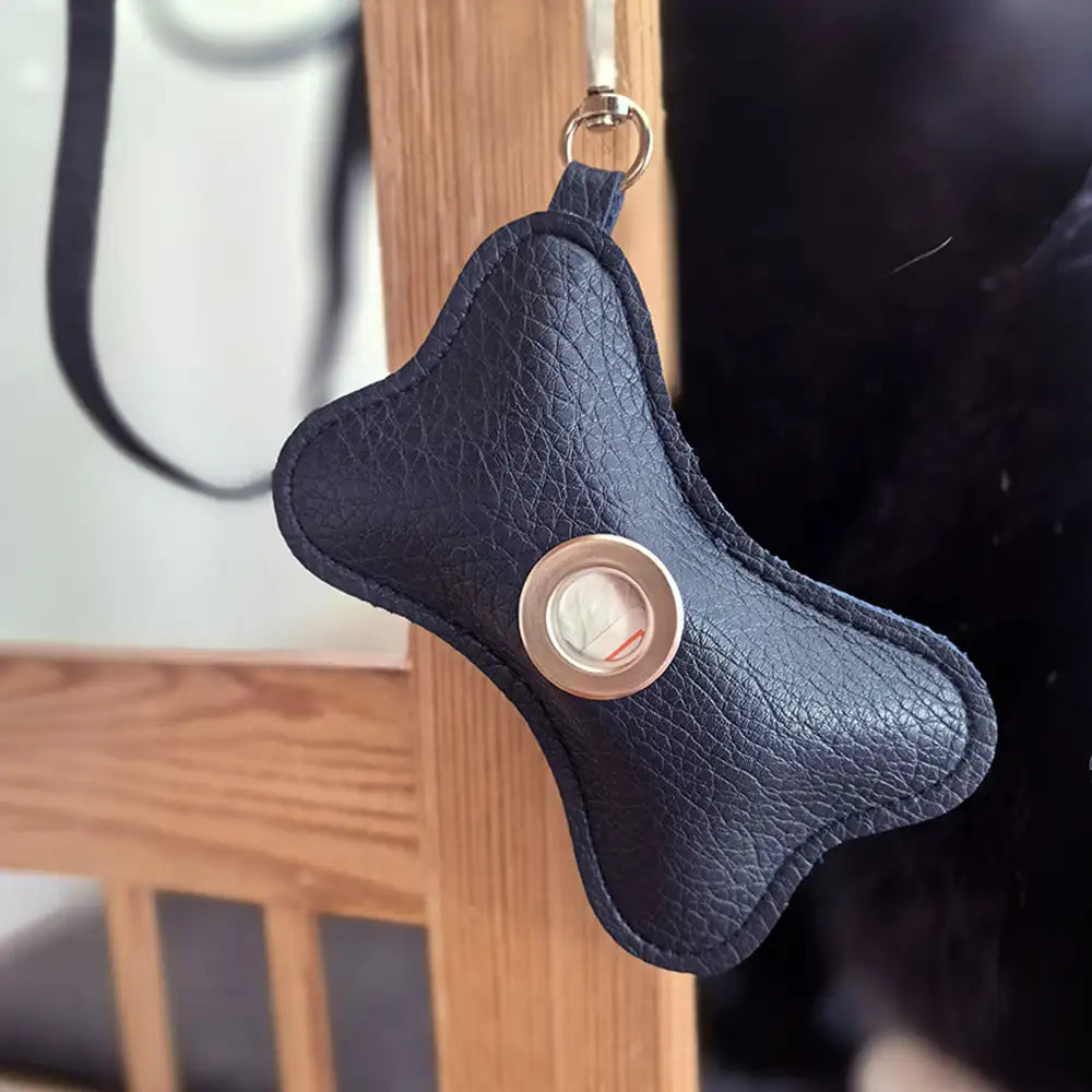 Bone-shaped Portable PU Leather Dog Poop Bag Dispenser – Pet Waste Bags & Dispensers &… | Petix pet supplies for dogs and cats