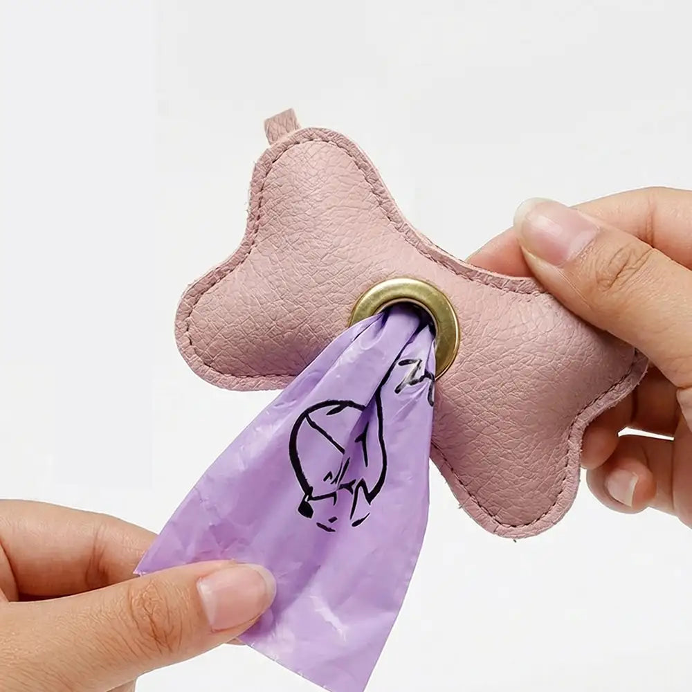 Bone-shaped Portable PU Leather Dog Poop Bag Dispenser – Pet Waste Bags & Dispensers &… | Petix pet supplies for dogs and cats