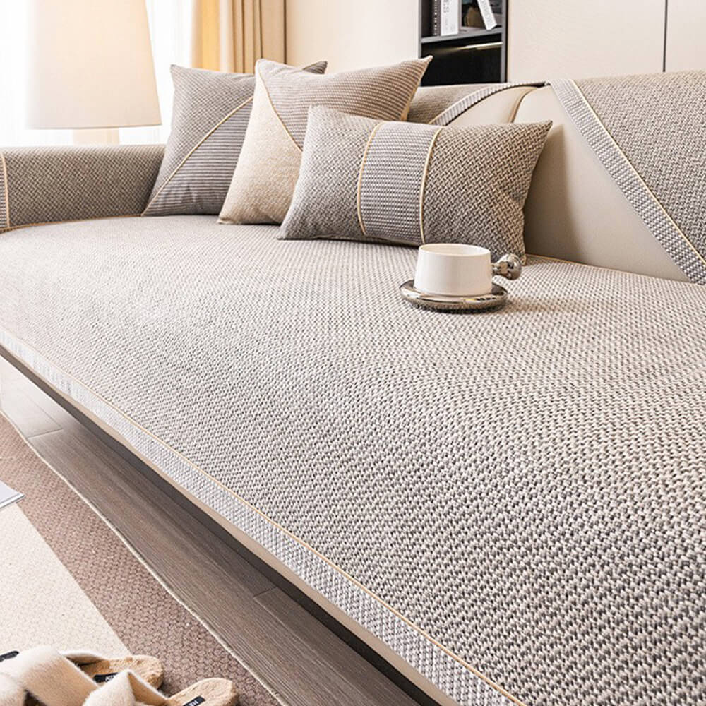 Breathable Woven Cotton Linen Non-Slip Couch Cover – Couch Cover (view 6) | Petix pet supplies for dogs and cats