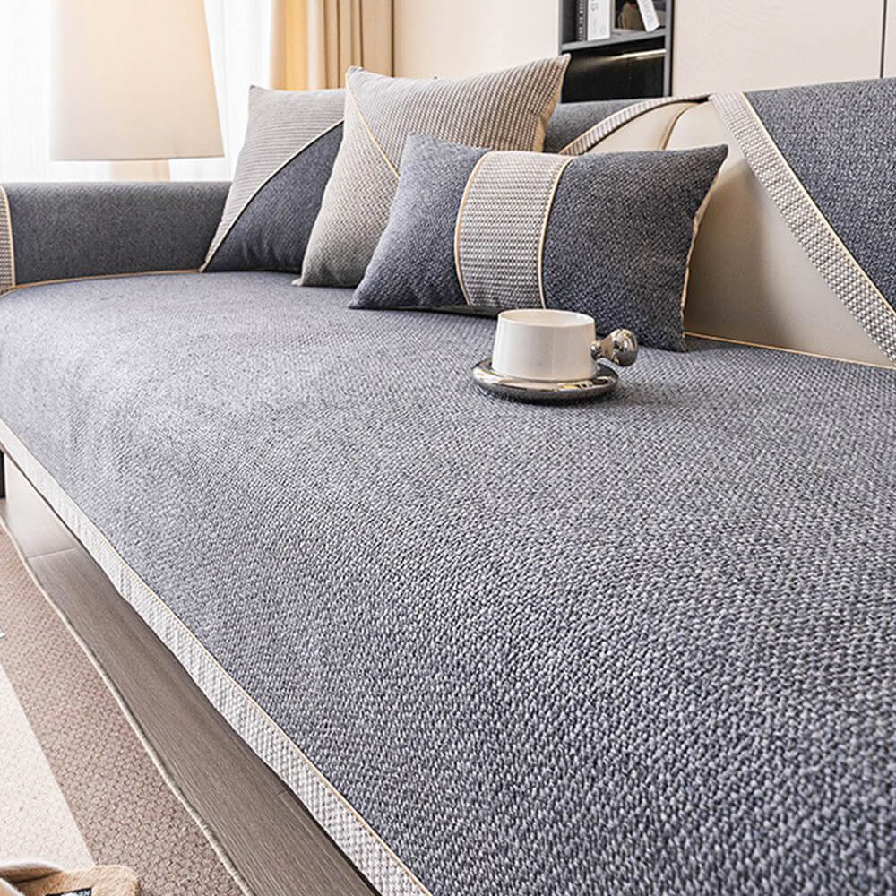 Breathable Woven Cotton Linen Non-Slip Couch Cover – Couch Cover (view 9) | Petix pet supplies for dogs and cats