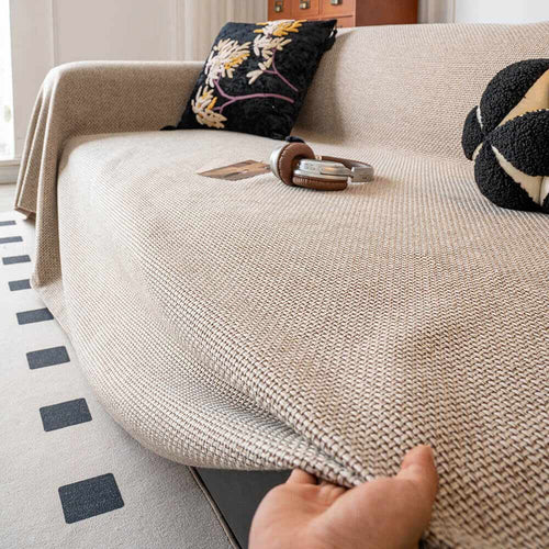 Breathable Woven Linen-Look Scratch-Resistant Throw Couch Cover – Couch Cover (main) | Petix pet supplies for dogs and cats
