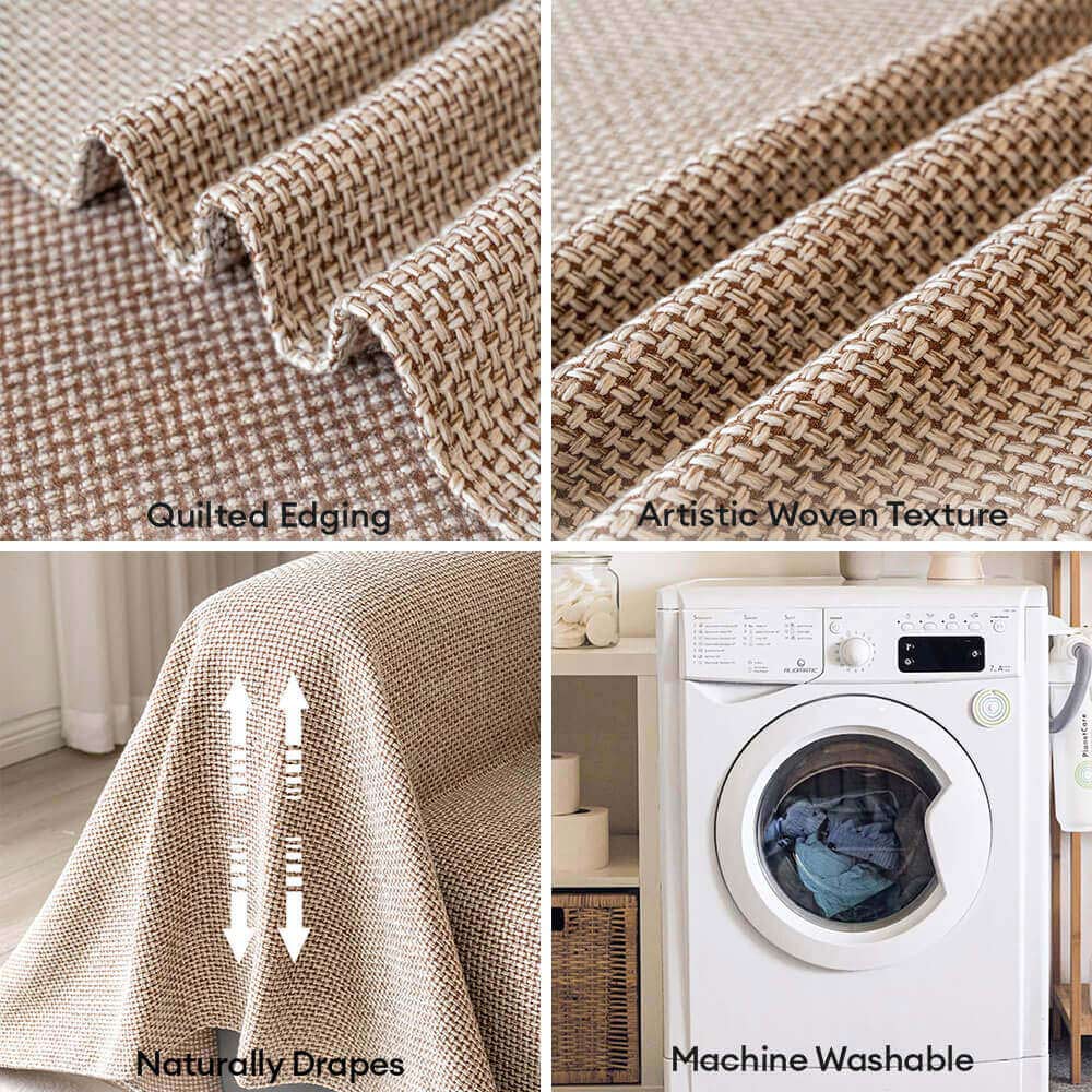 Breathable Woven Linen-Look Scratch-Resistant Throw Couch Cover – Couch Cover (view 4) | Petix pet supplies for dogs and cats