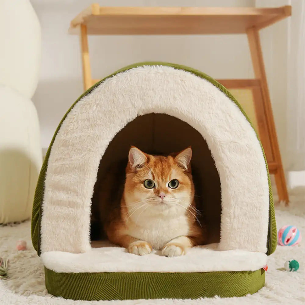 Cave-Style Warm Deep Sleeping Snug Cat Cave Dog House – Dog Beds (view 12) | Petix pet supplies for dogs and cats