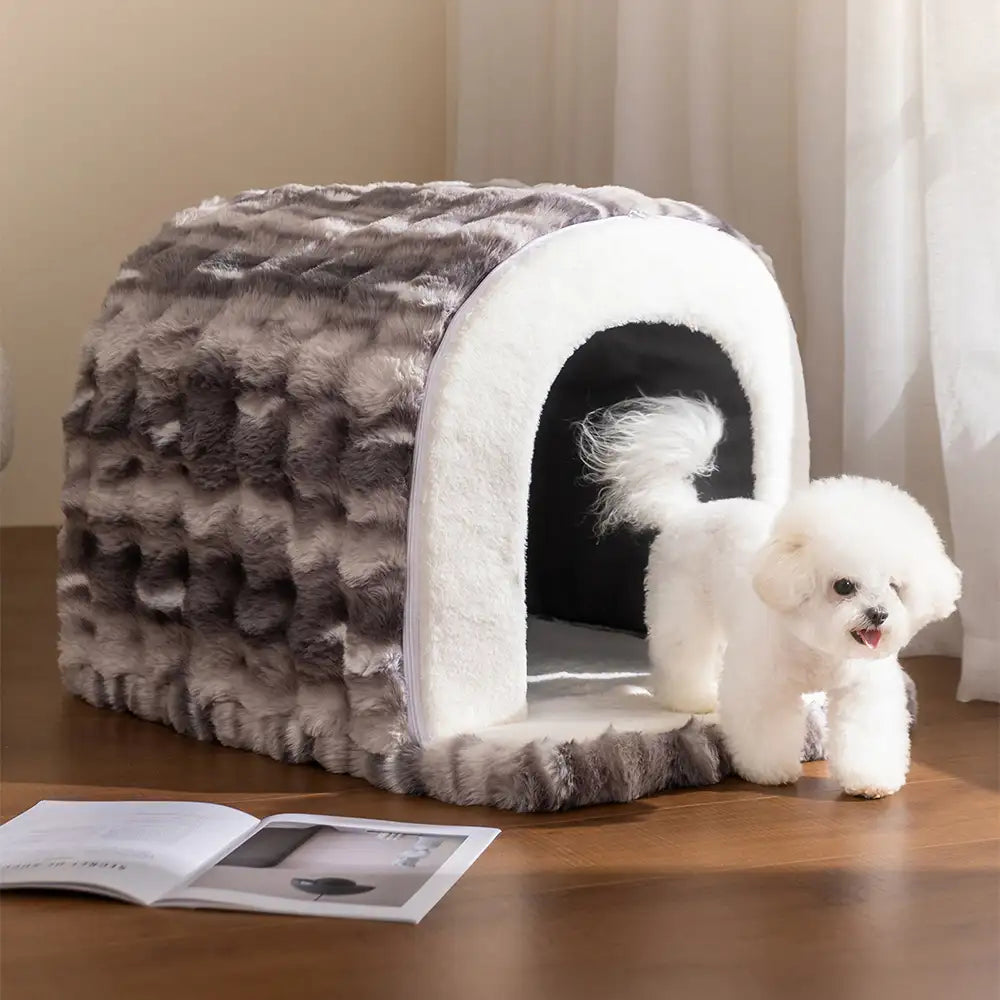 Cave-Style Warm Deep Sleeping Snug Cat Cave Dog House – Dog Beds (view 13) | Petix pet supplies for dogs and cats